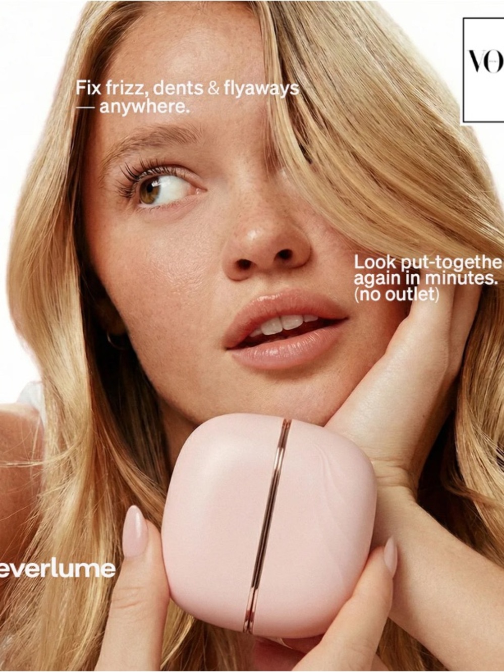 Pink Mini Hair Fixer – Portable Frizz & Flyaway Tool